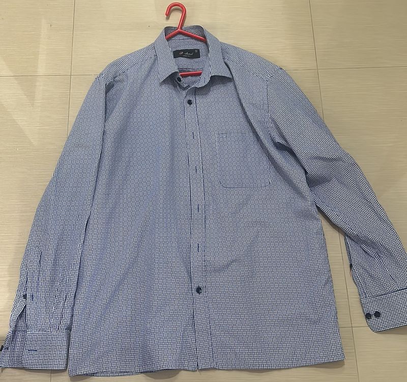 Blue Checked Shirt For Men