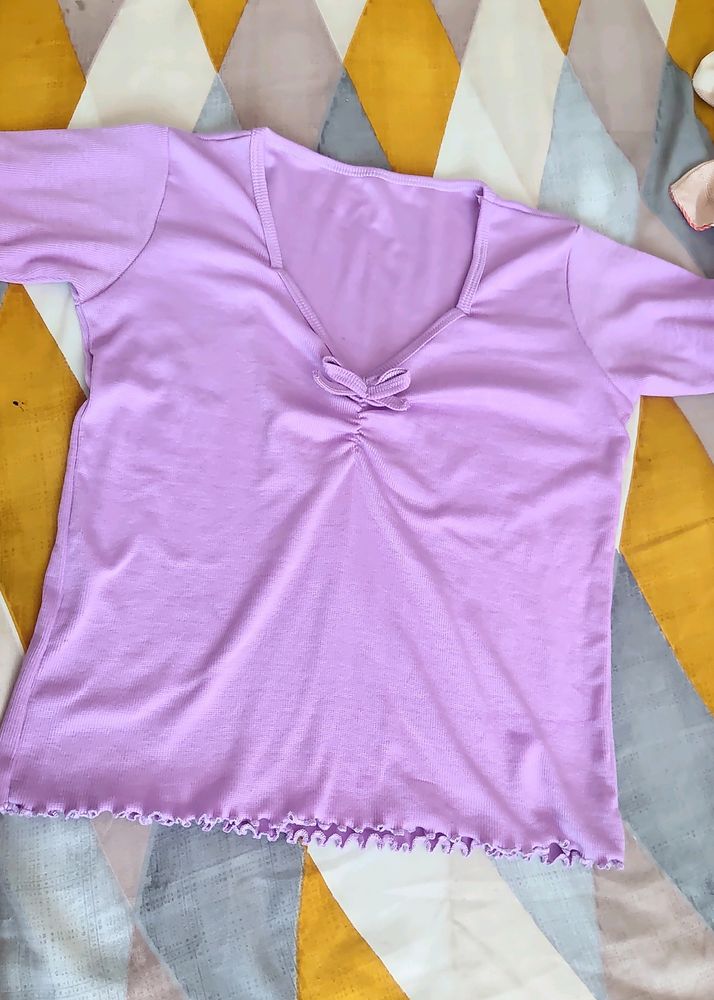 Lavender Crop Top