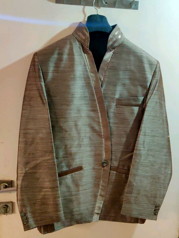 Light Brown 🟤 Coat Khadi Print FOR MEN