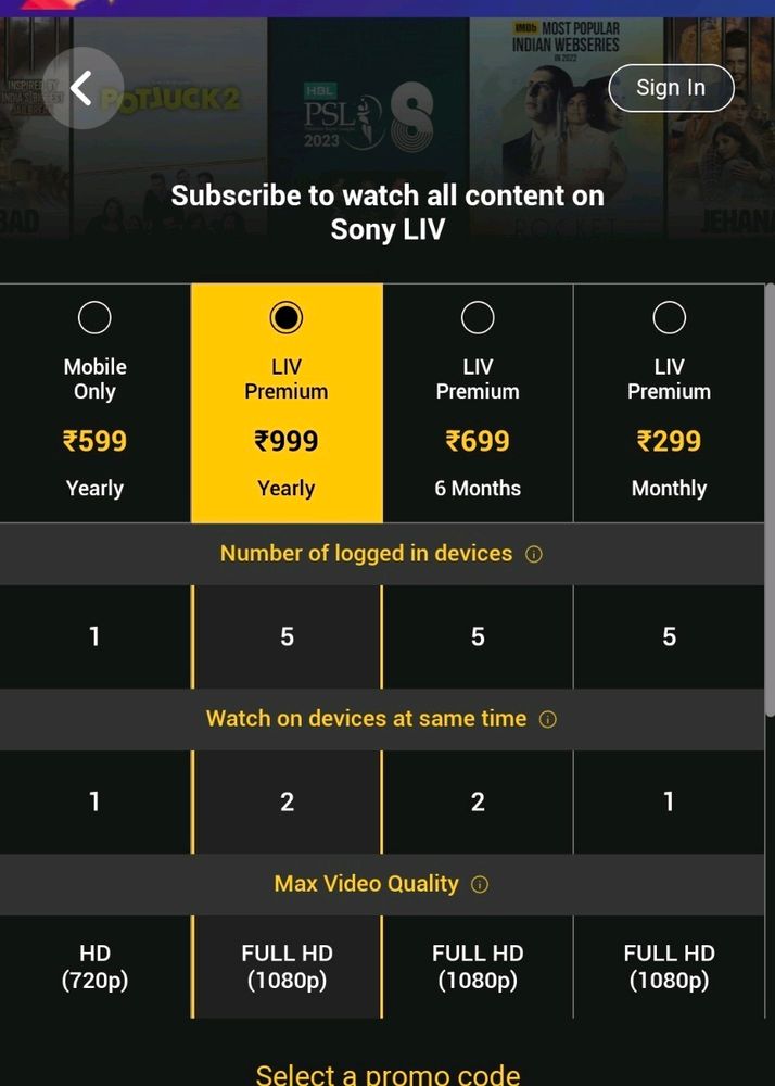 Don't Miss Sony Liv Yearly Subscription Plan
