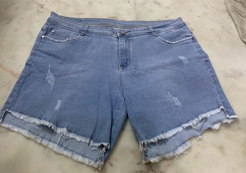 Light Blue Denim Shorts