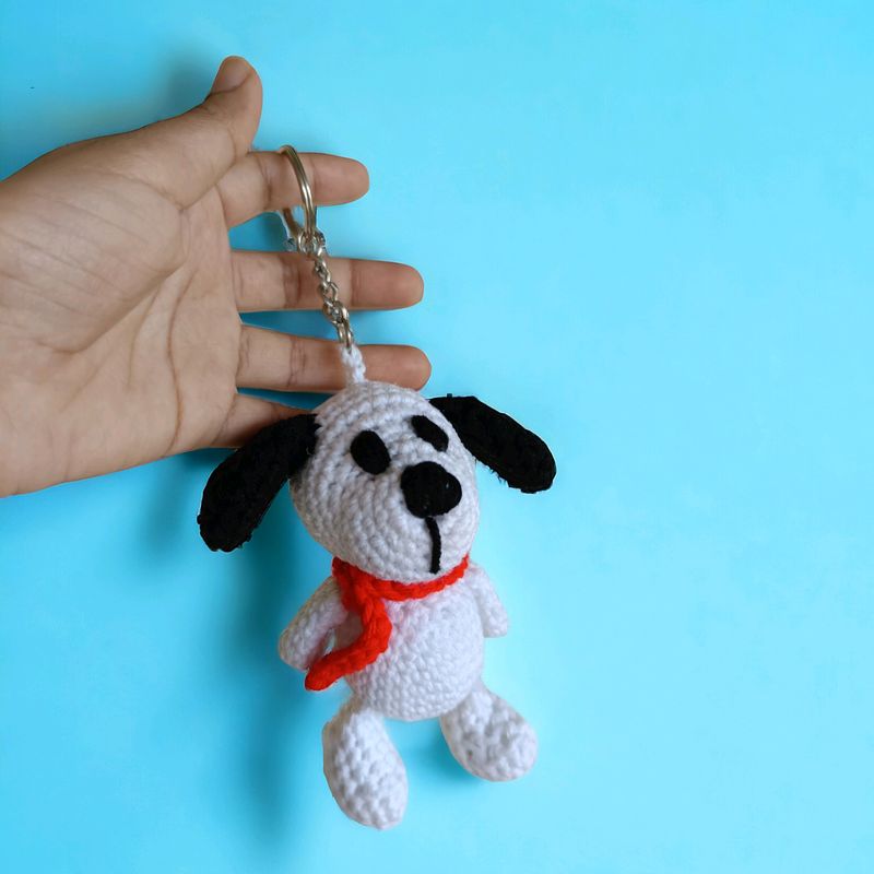 Dog keychain | Handmade With Crochet