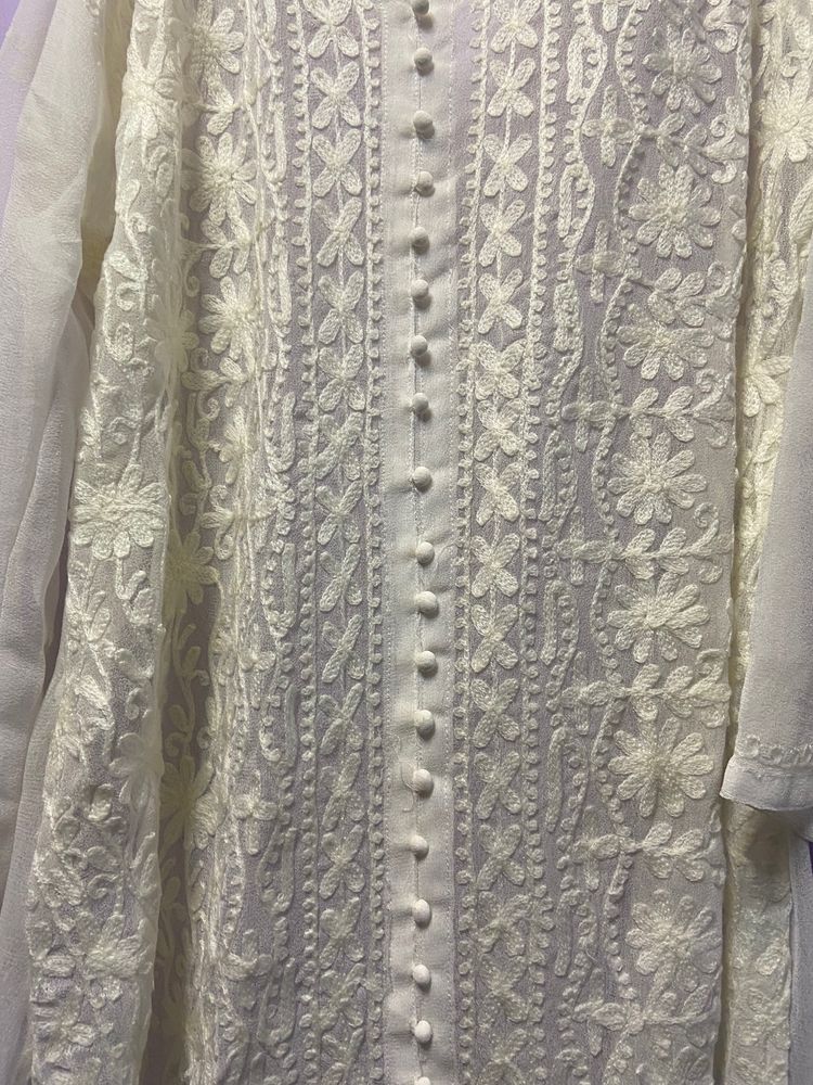 embroidery white kurta