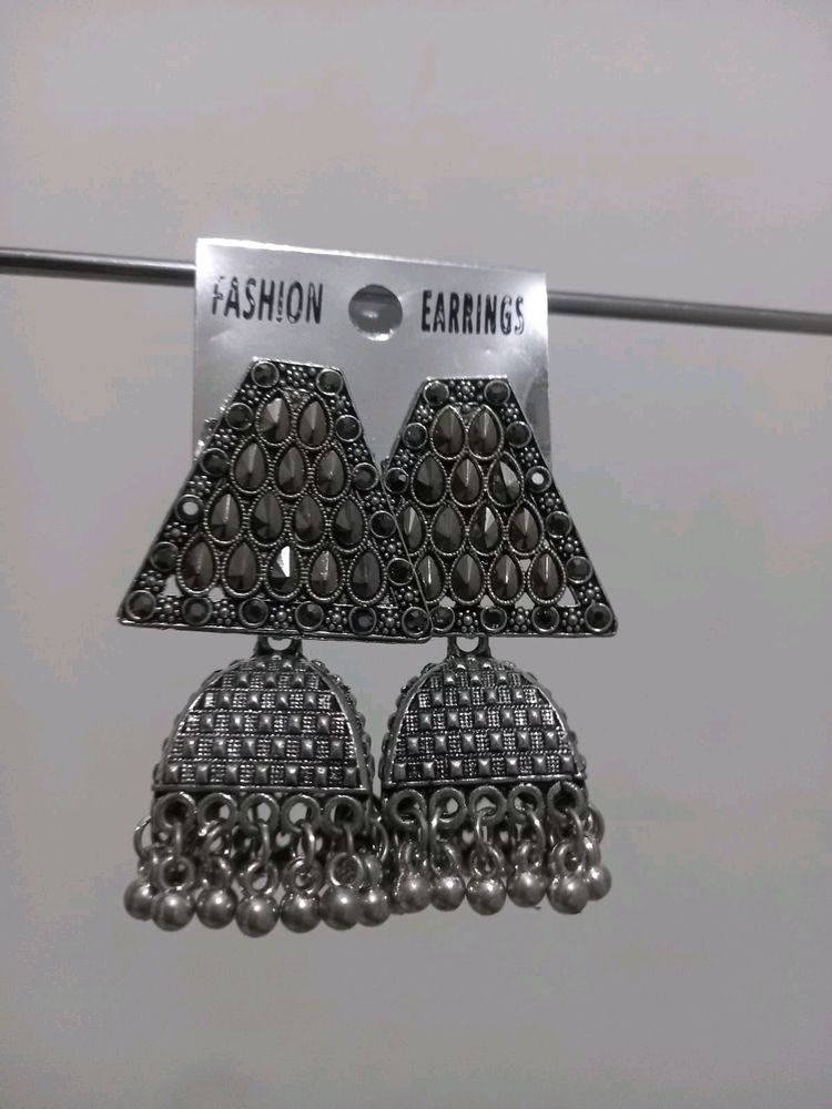 Silver Colour Earrings