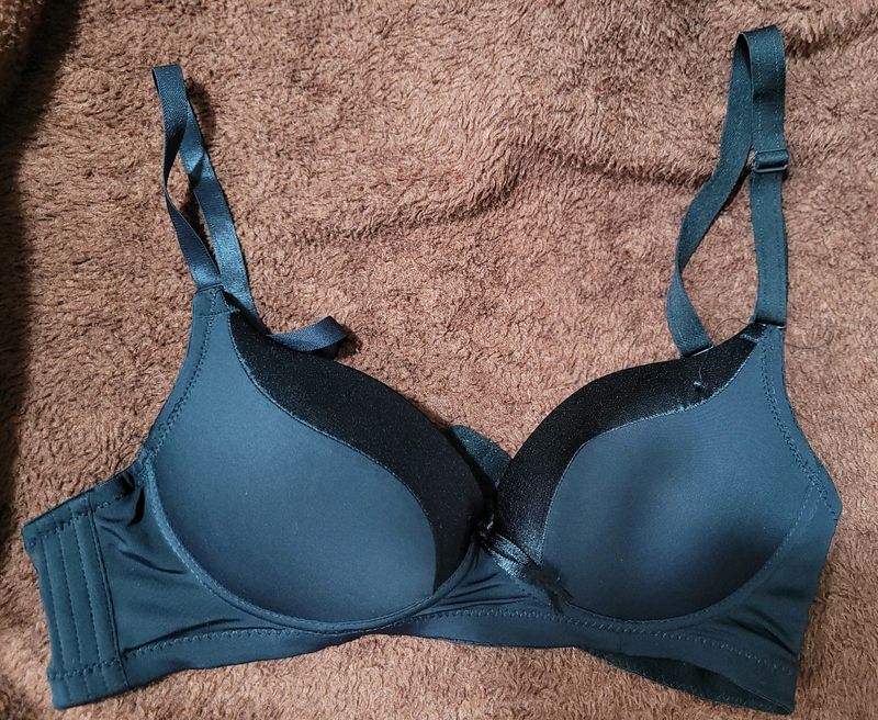 Black Bra With Satin Finish Border