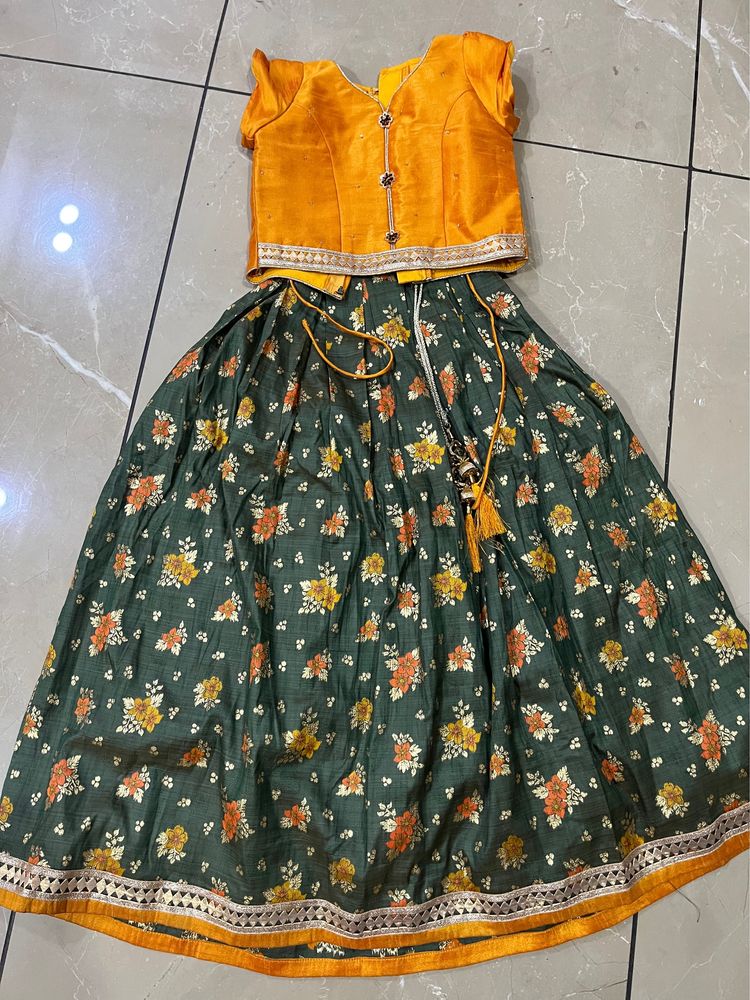 5,6, Year Old Baby Girl Ethnic Wear Lengha Brand