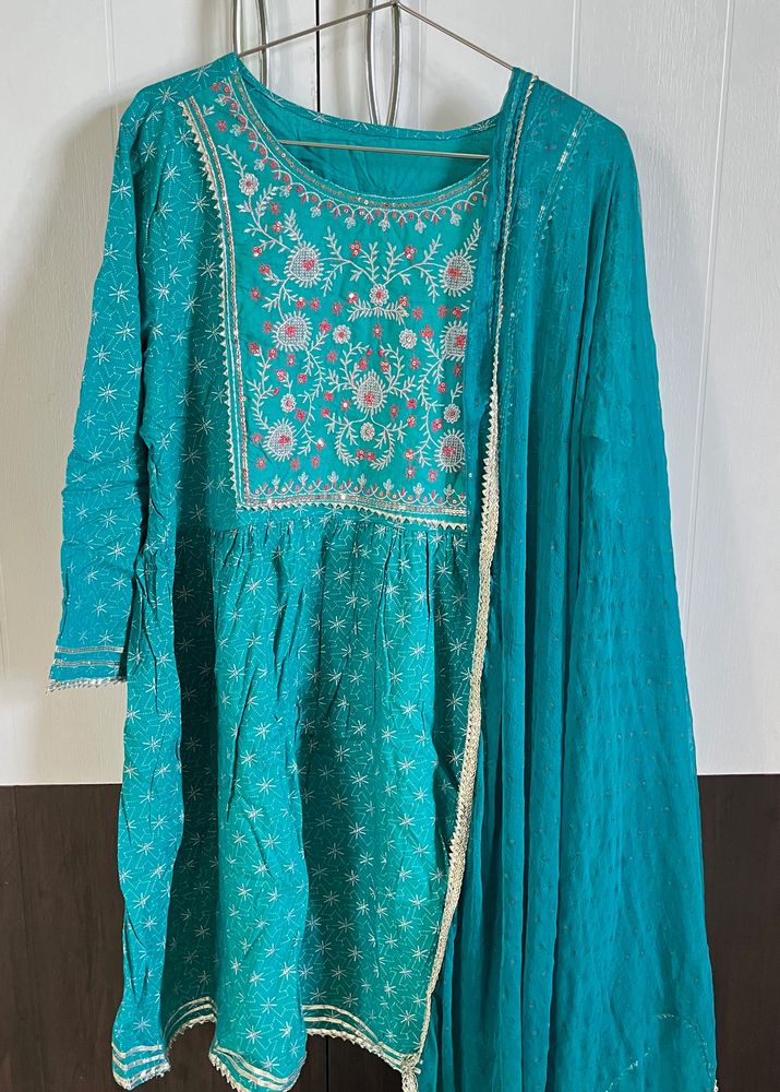 Short Anarkali With Duppta