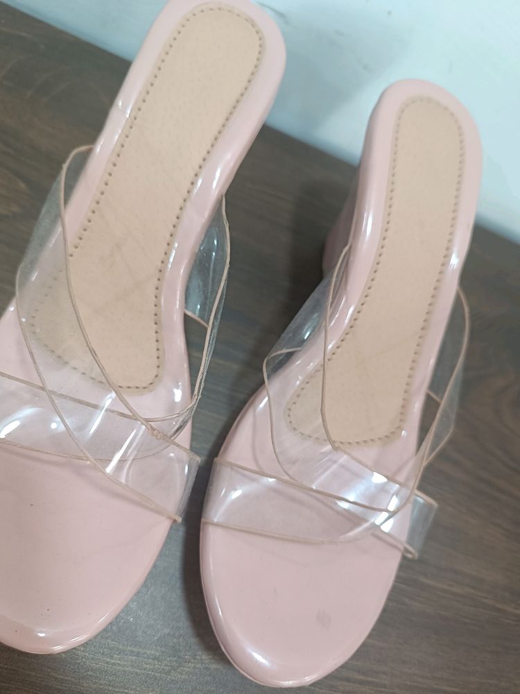 Transparent Strap Wedges