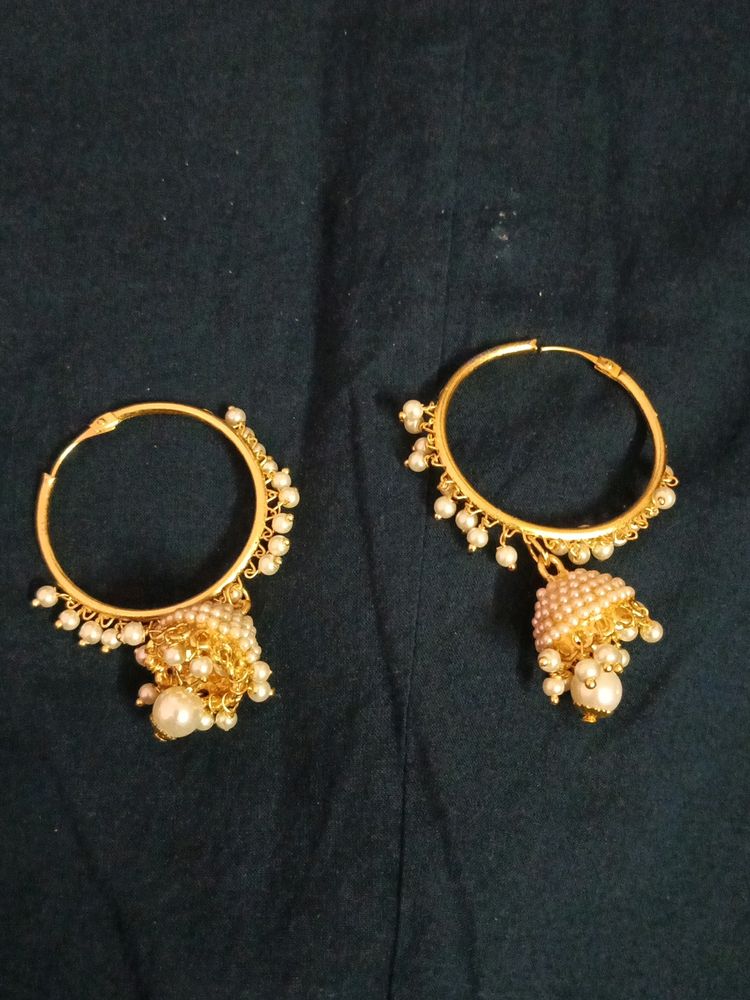 Golden Hoop Jhumka