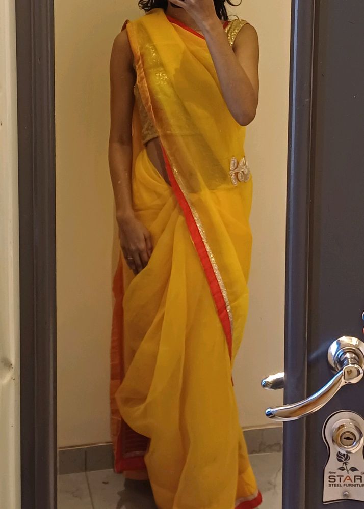 Kota Net Saree Without Blouse