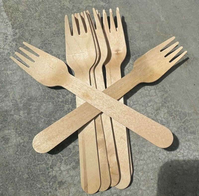 Wooden Disposable Fork (Biodegradable) - 50 Pcs