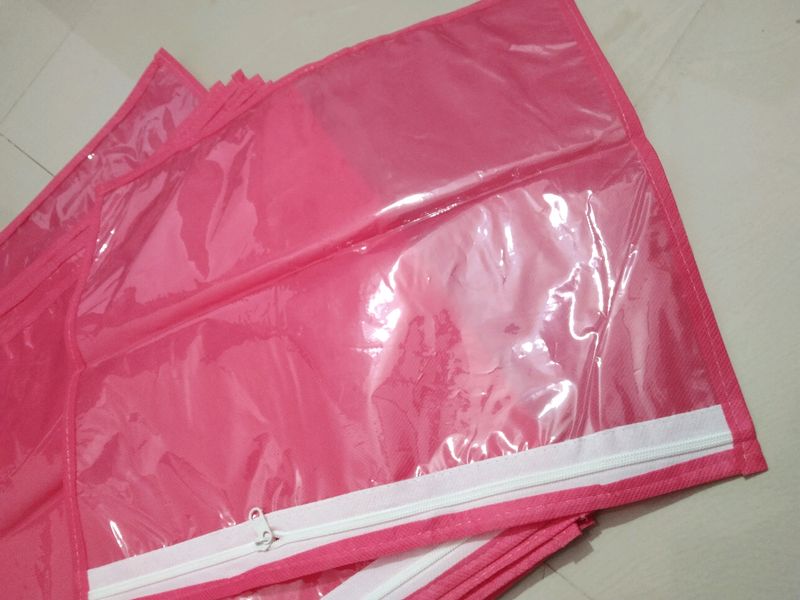 Piece Of 6 Pink Saree Cover