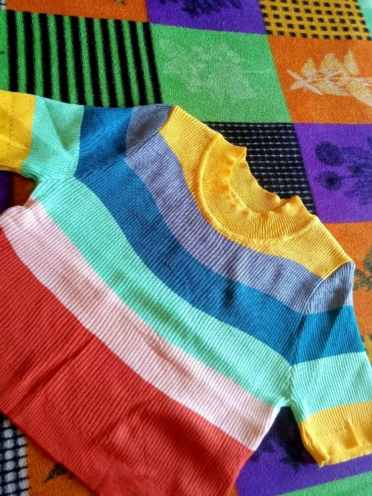 Multi Colour Crop Top