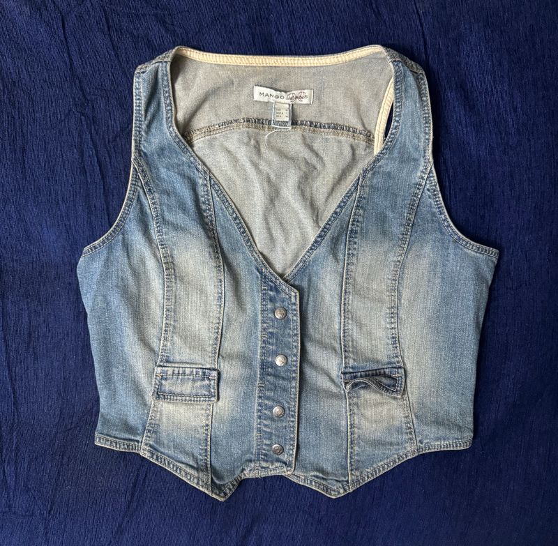 Mango Denim Waistcoat