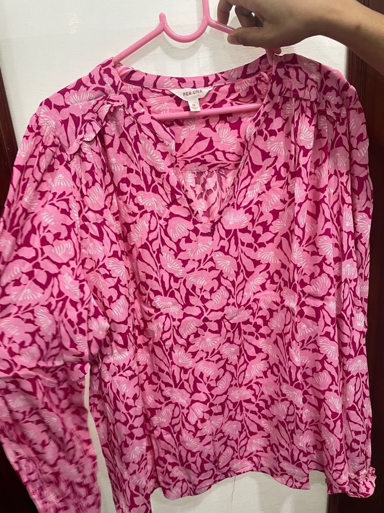 Beautiful Material Surplus XL Top Marks And Spenser - Per Una - Un Worn - Retails For ₹2299 In Store