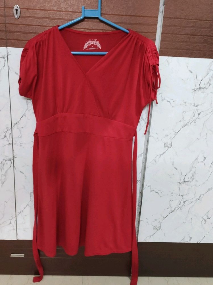 Red Shift Dress