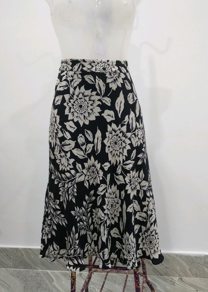 Floral A Line Skirt