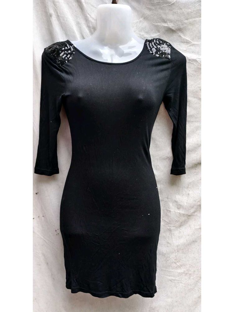 BLACK SEQUIN BODYCON FOR WOMEN