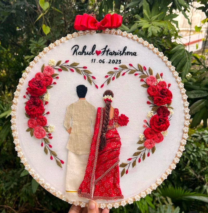 Couple's Embroidery Design