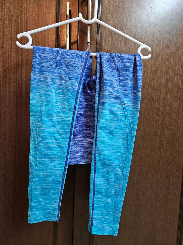 Ombre Blue Active Wear Leggings