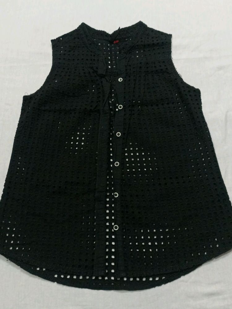 Black Net Top/Shrug