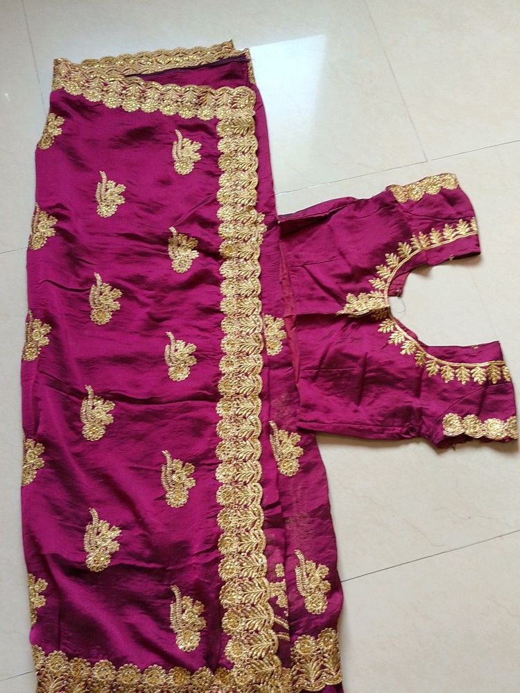 Work Saree With Blouse