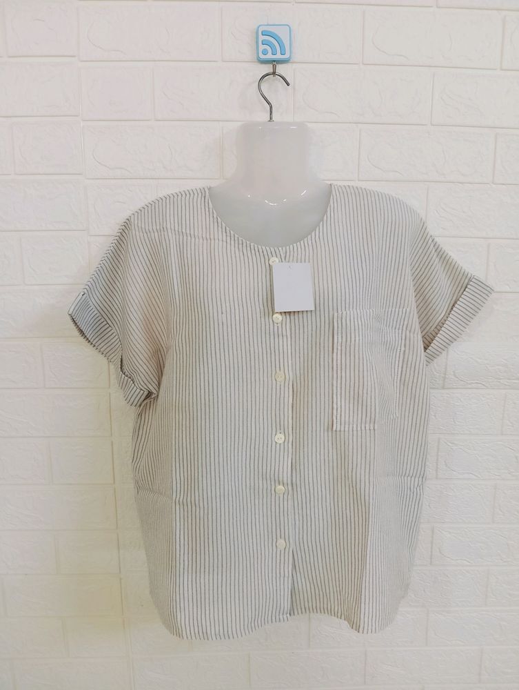 Beige Stripped Shirts