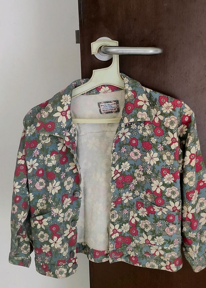 Denim Jacket - Floral Print