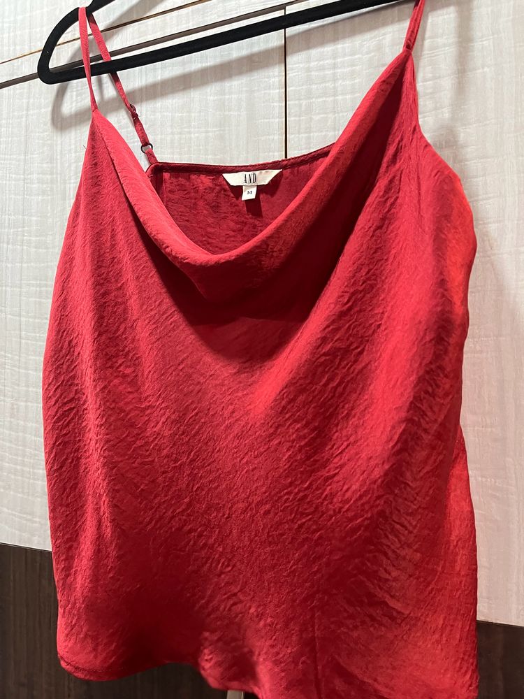 AND Cowl Neck Spaghetti Top (Size L, Bust 40)