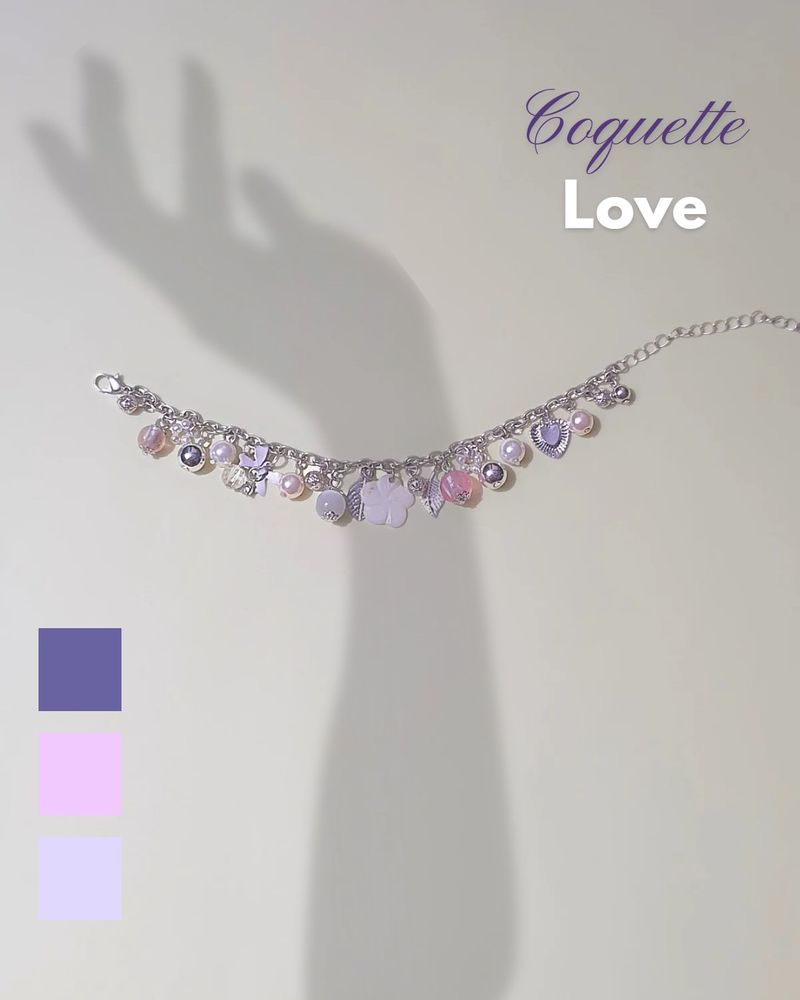 Coquette Love: Imported Charm Bracelet