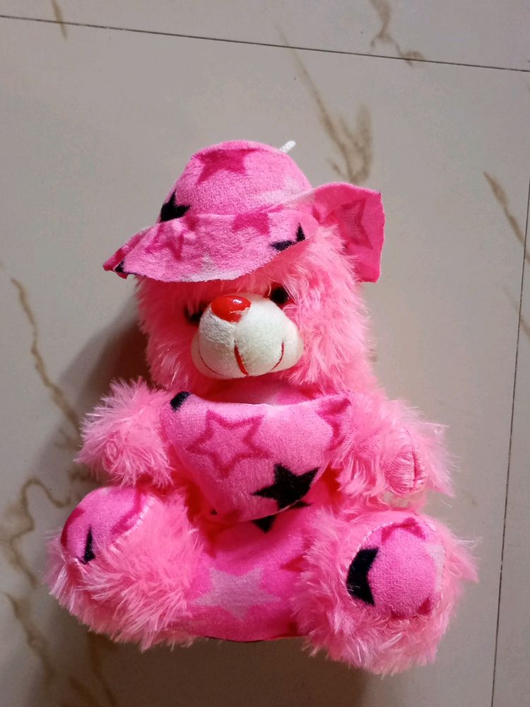 Pink Teddy With Heart