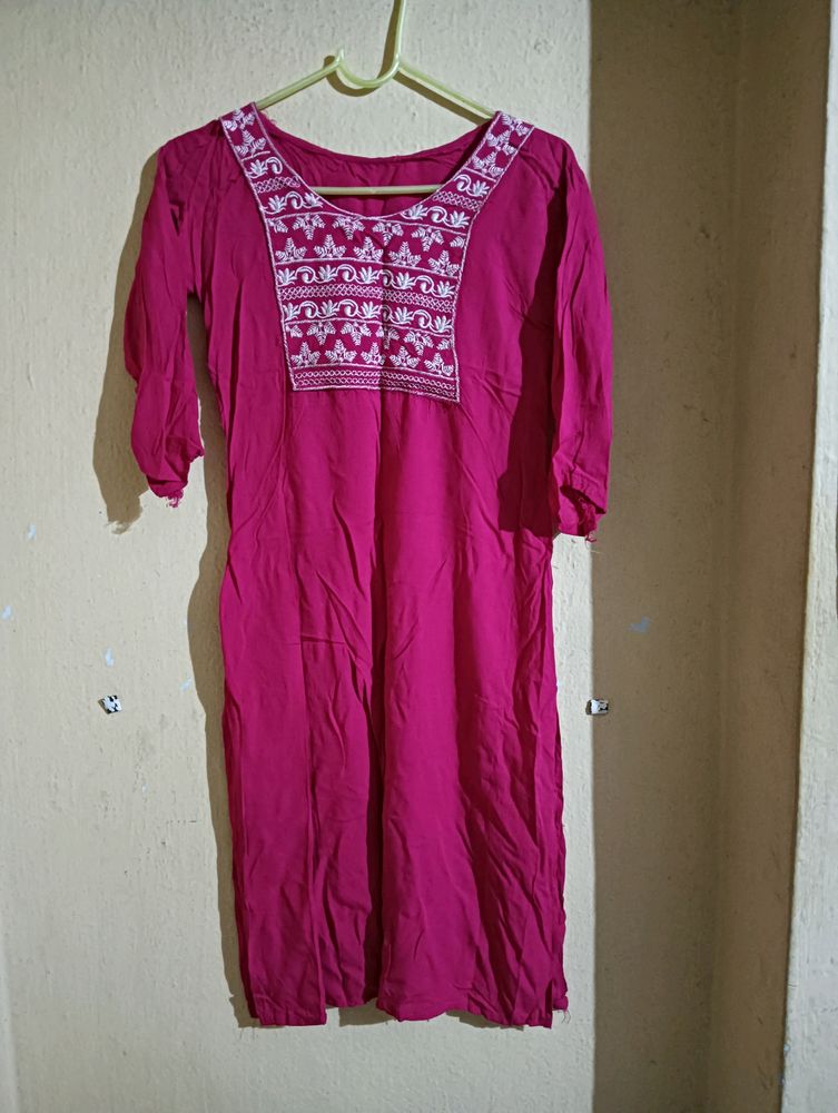 Pink Kurta For Women