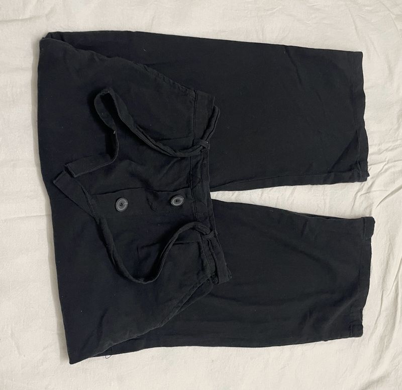 Black Cotton Trouser