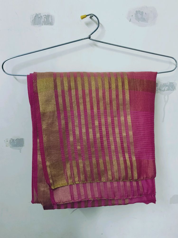 Megenta(Pink) Color Cotton Saree