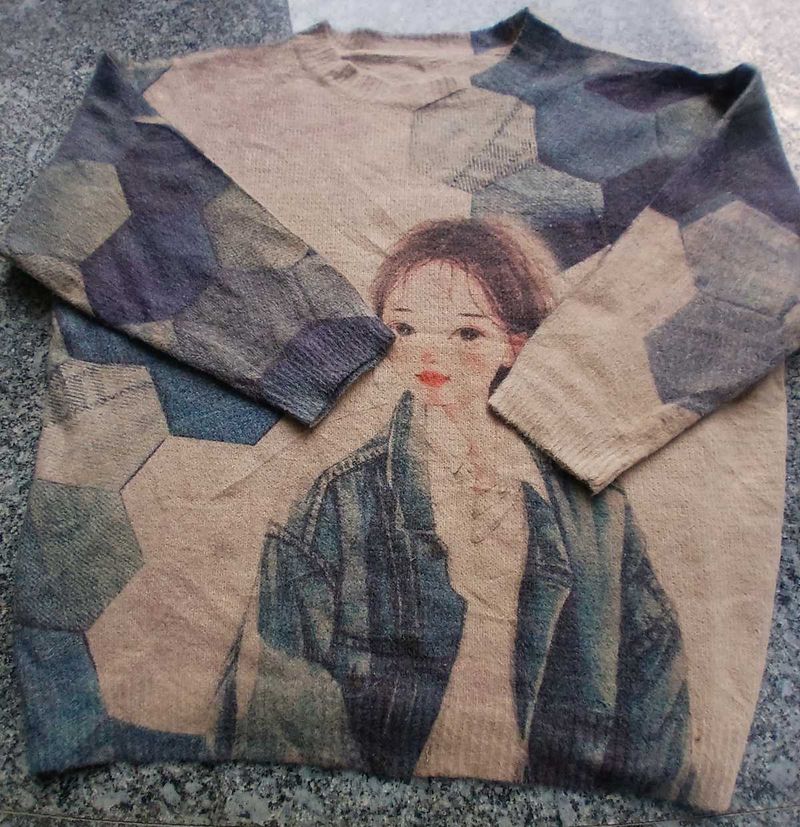 HMG ladies sweater printed