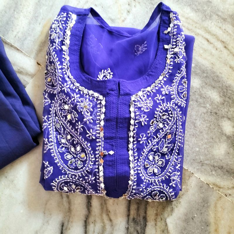 Royal Blue Kurta With Inner