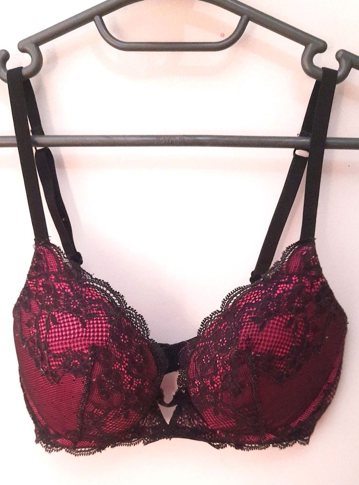 Hot Pink Pushup Bra 32C