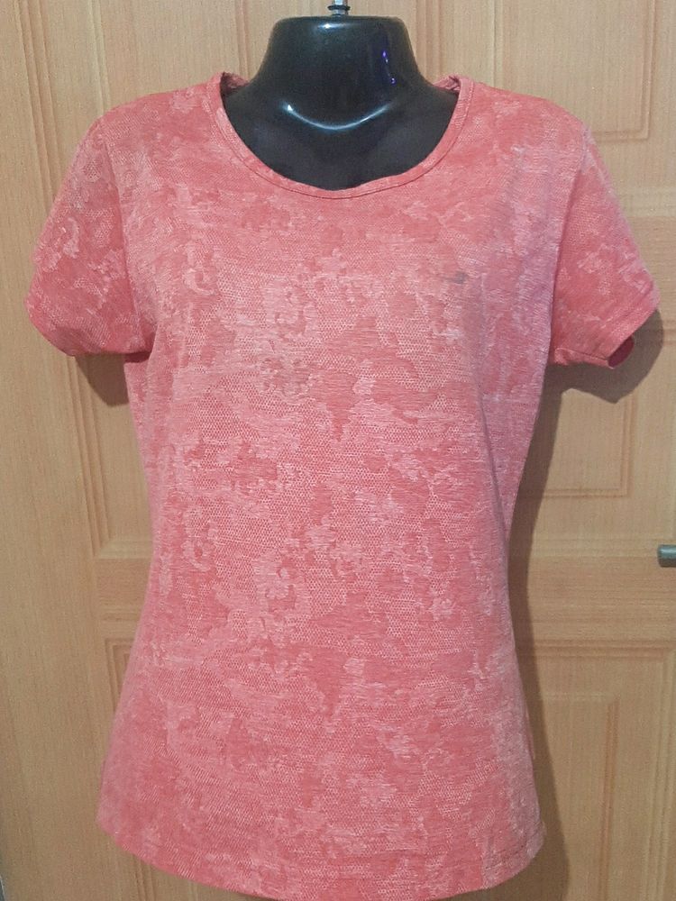 Coral Red Trendy Tshirt.