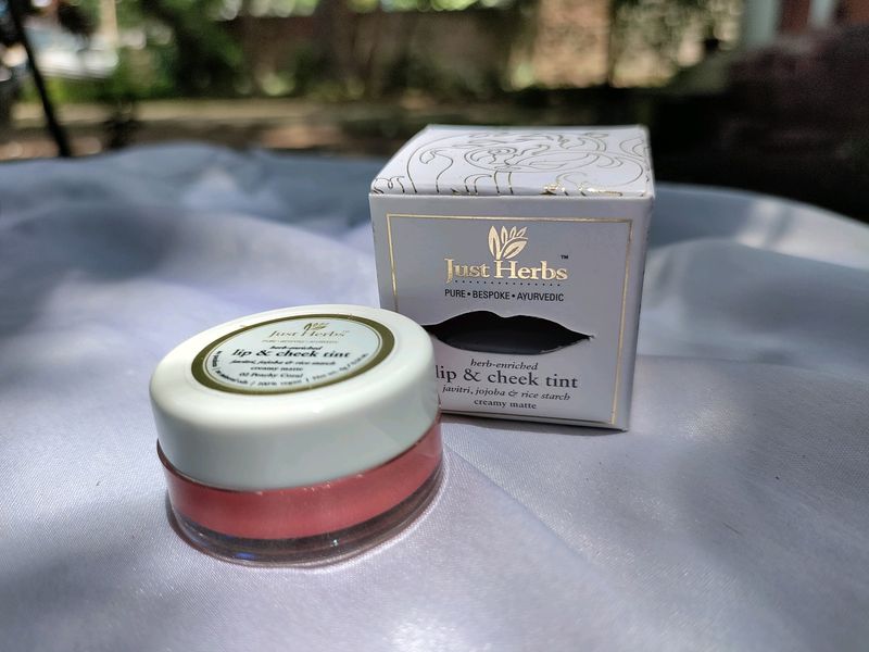 Just herbs lip & cheek tint, shade - peachy coral