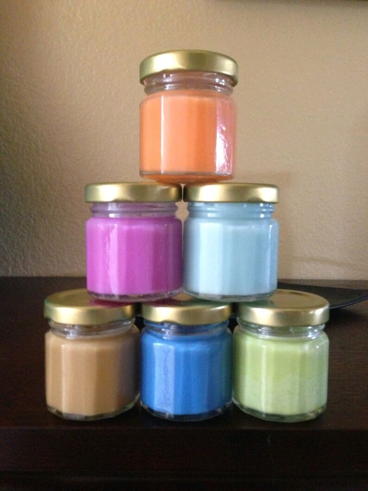 6 Set Colourful Jar Candles