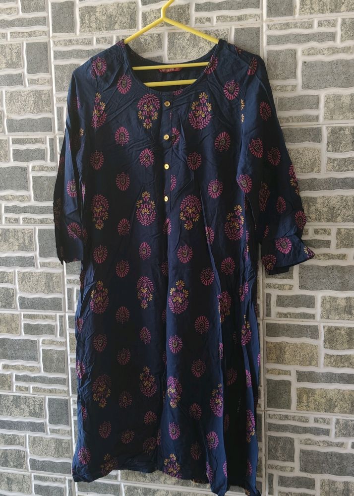 Blue Kurti.Size : L