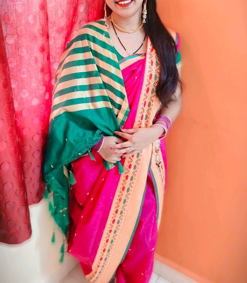 Pink Saree