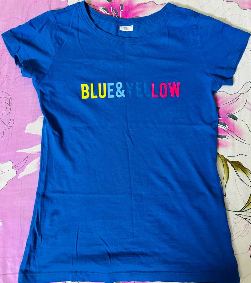 Pure Cotton Blue T-shirt