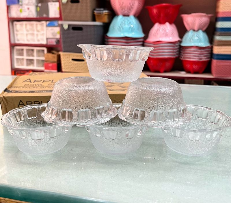 6 Pcs Glass Bowl Set