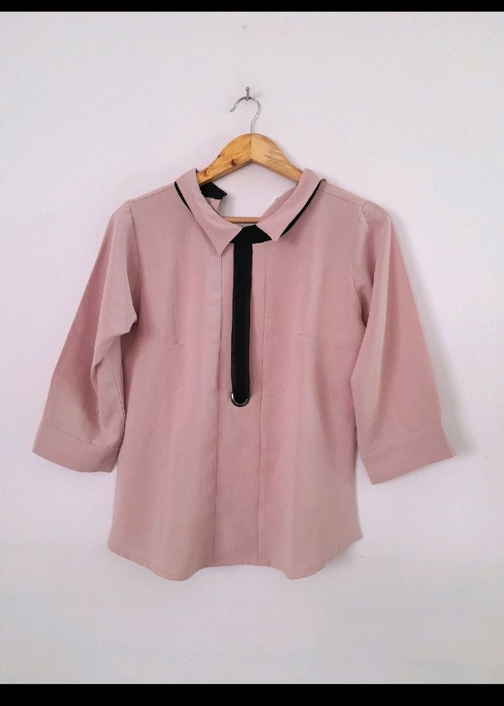 Only Today Cute Baby Pink Office Classy Top