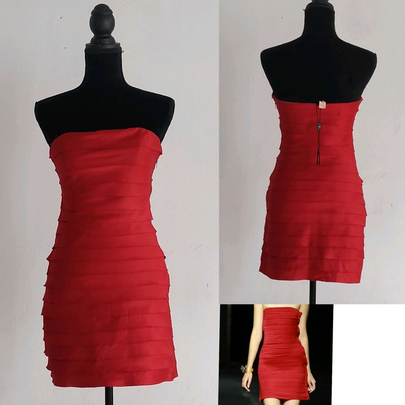 Y2k Cherry Red Cocktail Dress