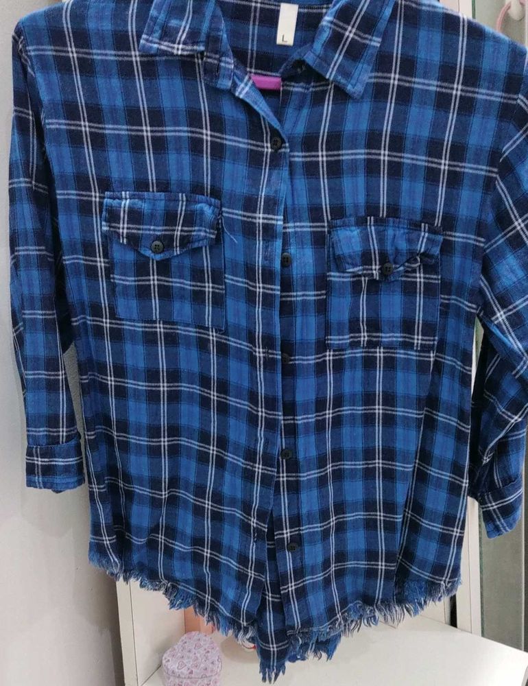 Checked Blue Shirt