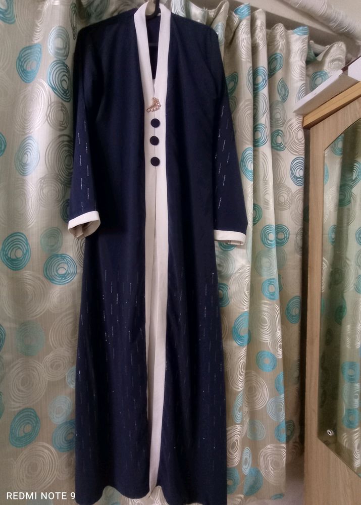 Navy Blue Dubai Burkha Set