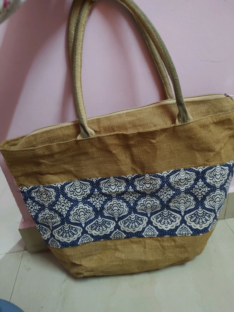 Jute cloth big size handbag