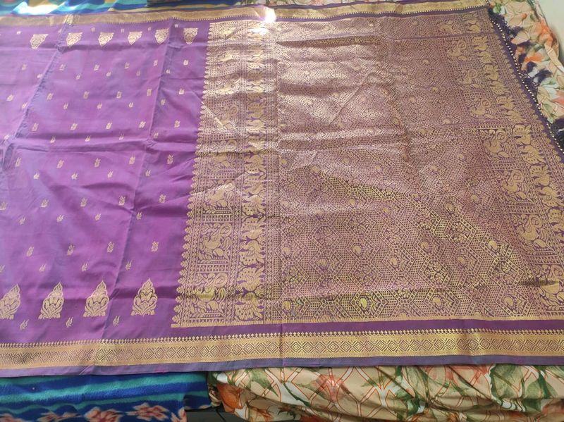 Purple Silk Saree